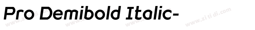 Pro Demibold Italic字体转换